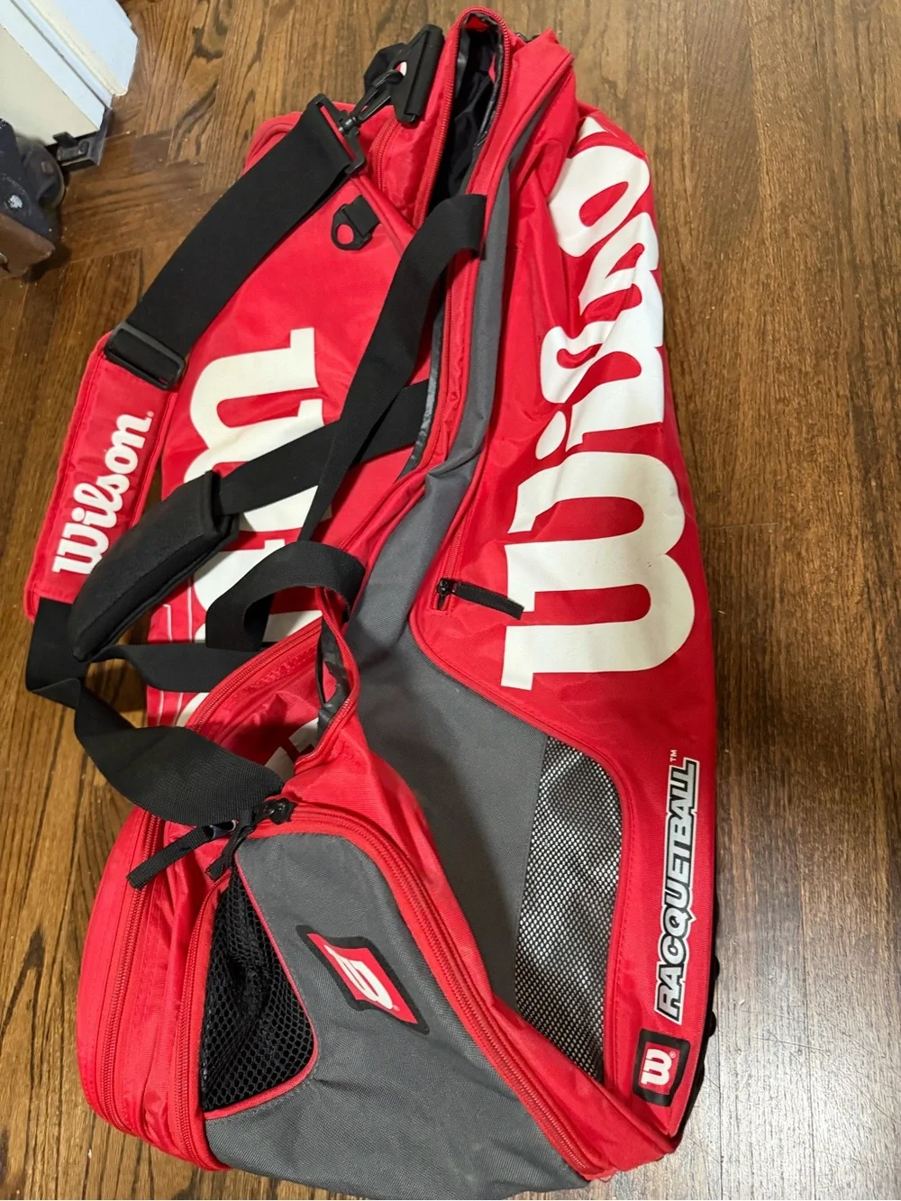 Wilson Red and Gray Duffel Tennis Bag